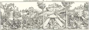 Landsknechts combattant une bataille au début du XVIe siècle - Hans Leonard (after) Schaufelein