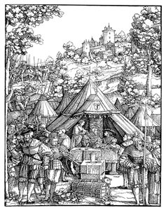 Charles V dans un camp militaire - Hans Leonard Schaufelein