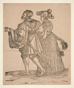Partenaires de danse aux flambeaux - Hans Leonard Schaufelein