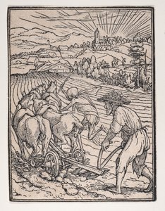 Le Paysan ou Laboureur, de La Danse de la Mort, vers 1526, publié en 1538 - Hans Lützelburger