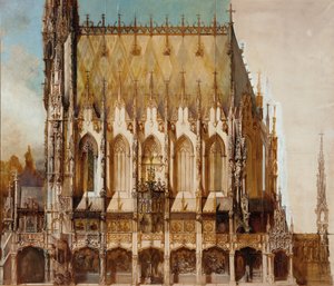 Église funéraire gothique Saint-Michel, vue latérale