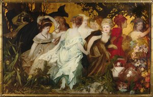 Amoretti moderne, triptyque, panneau gauche - Hans Makart