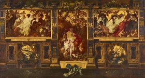 Amours modernes – Projet de décoration murale - Hans Makart