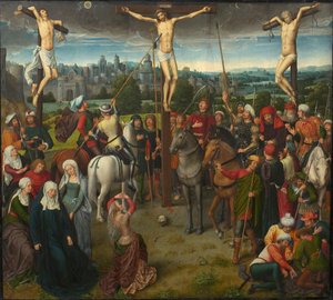 Triptyque du Calvaire, panneau central, 1480s - Hans Memling