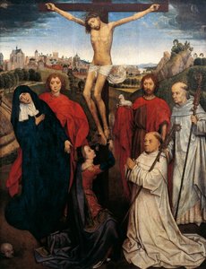 Crucifixion, panneau central du Triptyque de Jan Crabbe, vers 1470