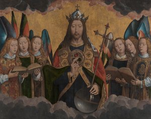 Dieu le Père avec les anges chanteurs - Hans Memling