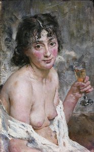 Fille au champagne