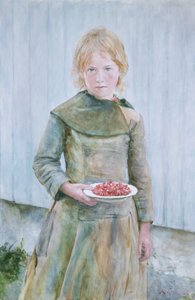 Fille aux fraises