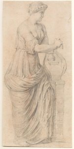 Femme jouant de la lyre - Hans Rottenhammer