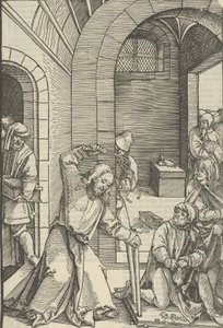 Christ purifiant le temple, du Speculum passionis domini nostri Ihesu Christi, 1507 - Hans Schäufelein the Elder