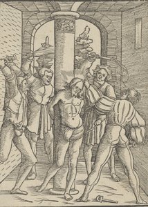 Le Christ flagellé, de La Doctrine, Vie et Passion de Jésus-Christ, 1537 - Hans Schäufelein the Elder