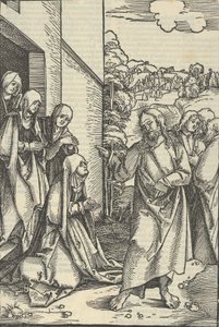 Le Christ quittant sa mère, de Speculum passionis domini nostri Ihesu Christi, 1507 - Hans Schäufelein the Elder