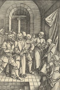 Christ devant Anne, du Speculum passionis domini nostri Ihesu Christi