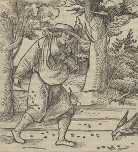Les oiseaux mangeant les graines du semeur, de Hymmelwagen auff dem, wer wol lebt...