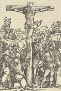 La Crucifixion, de Der beschlossen gart des rosenkranzes marie - Hans Schäufelein the Elder