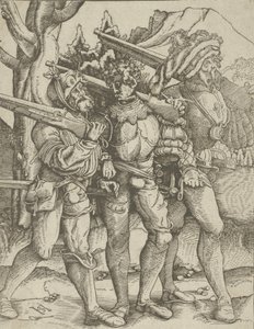 Trois soldats avec des mousquets, vers 1511-15