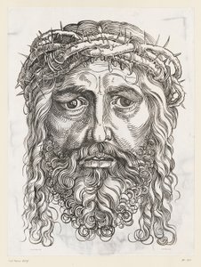 Grande tête du Christ avec couronne d