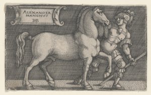 Alexandre le Grand menant Bucéphale (gravure)
