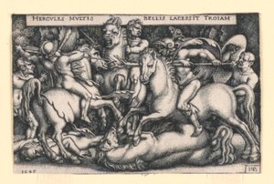 Hercule combattant les Troyens - Hans Sebald Beham