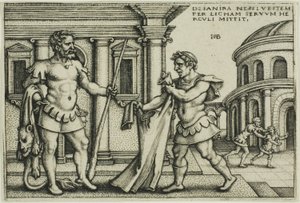 Lichas apportant le vêtement de Nessus à Hercule, des Travaux d