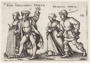 Mars et Avril - Hans Sebald Beham