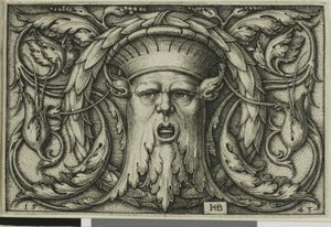 Ornement avec un masque