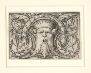 Panneau avec un mascaron (ornement avec un masque) - Hans Sebald Beham