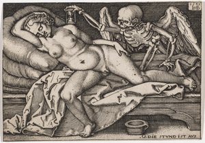 Fille endormie et la mort, 1548