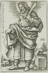 Saint Barthélemy, planche 6 de Les Douze Apôtres - Hans Sebald Beham