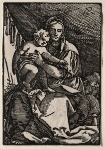 La Sainte Famille sous une tente