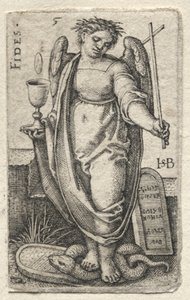 La Connaissance de Dieu et les Sept Vertus Cardinales : Fidélité - Fides - Hans Sebald Beham