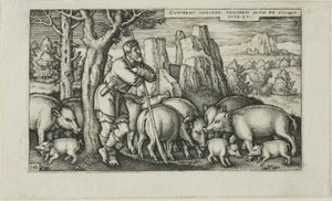 Le Fils Prodigue avec les Cochons, planche trois de L