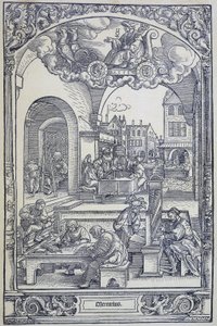 La planète Mercure et les artistes, érudits et techniciens, c1535