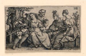 Deux couples et le bouffon - Hans Sebald Beham