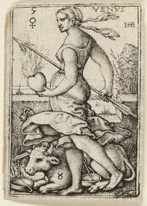 Vénus, planche 5 du livre Les sept planètes et les zodiaques - Hans Sebald Beham