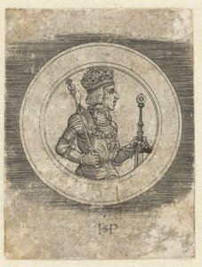 Avers de médaille avec portrait du roi Ferdinand Ier de Hongrie et de Bohême, à mi-corps