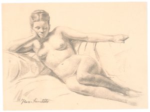 Modèle féminin allongé