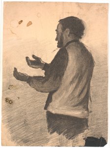 Homme debout applaudissant