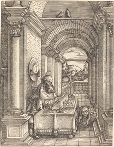 Saint Jérôme écrivant - Hans Springinklee
