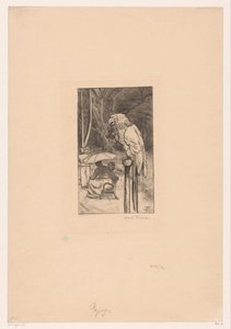 Perroquet et quatre figures - Hans Thoma