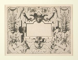 16 dessins de cartouches ornementaux