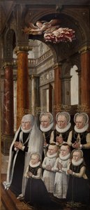 La famille de Julius de Brunswick-Lunebourg et Hedwig de Brandebourg. Aile du retable-épitaphe
