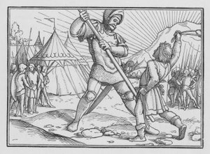 David Tue Goliath, 1 Samuel XVII, 49 - Hans after Holbein the Younger