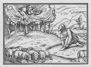 Dieu Apparaît à Moïse dans un Buisson Ardent, Exode III, 5
