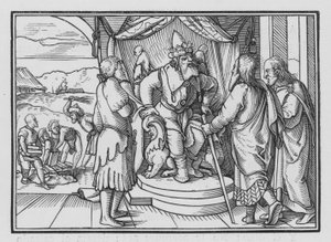 Pharaon Réprimande Moïse et Aaron pour Leur Message, Exode V, 2 - Hans after Holbein the Younger