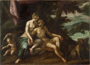 Vénus et Adonis - Hans von Aachen