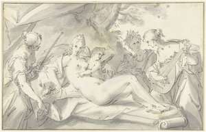 Vénus au milieu des arts et des sciences - Hans von Aachen