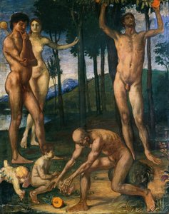 Hommes cueillant des oranges dans un bosquet - Hans von Marées