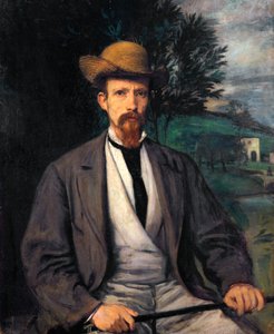 Autoportrait au chapeau jaune - Hans von Marées