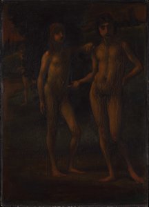 Jeunes gens dans un paysage («Deux jeunes gens») - Hans von Marées